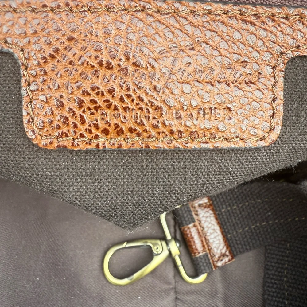 Anonimo Fiorentino Leather Travel Bag Brown Made In Italy